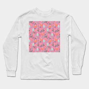 Christmas Holidays Pink Long Sleeve T-Shirt